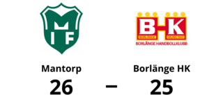 26-25 för Mantorp mot Borlänge HK