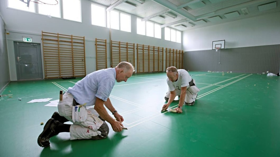 2016 renoverades sporthallen vid Strömnäs skola. På våren 2024 uppstod en omfattande vattenskada som nu är åtgärdad. (Arkivbild)