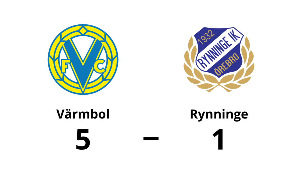 Värmbols FC vann mot Rynninge