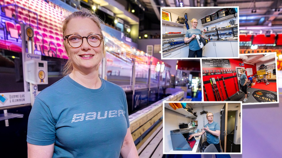 "Börjar jag så visste jag att jag skulle fastna", säger Carina Marnéus om sitt jobb som materailare i Luleå Hockey/MSSK.