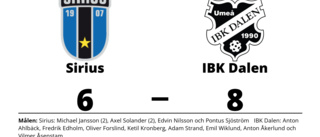 Sirius föll i toppmötet mot IBK Dalen