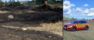 Räddningstjänsten larmad till gräsbrand i Kräklingbo