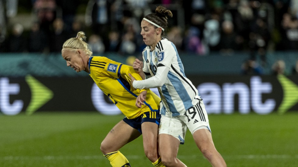 Caroline Seger under VM-matchen mot Argentina.