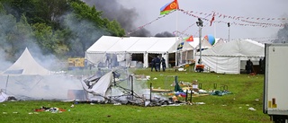 Två häktade efter upplopp på festival