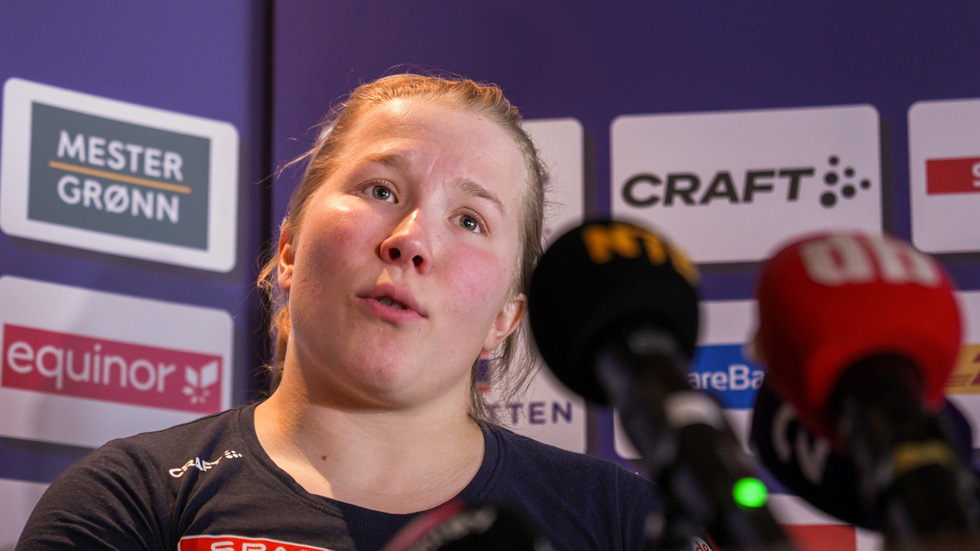 Helene Marie Fossesholm pratade med media på tisdagen.