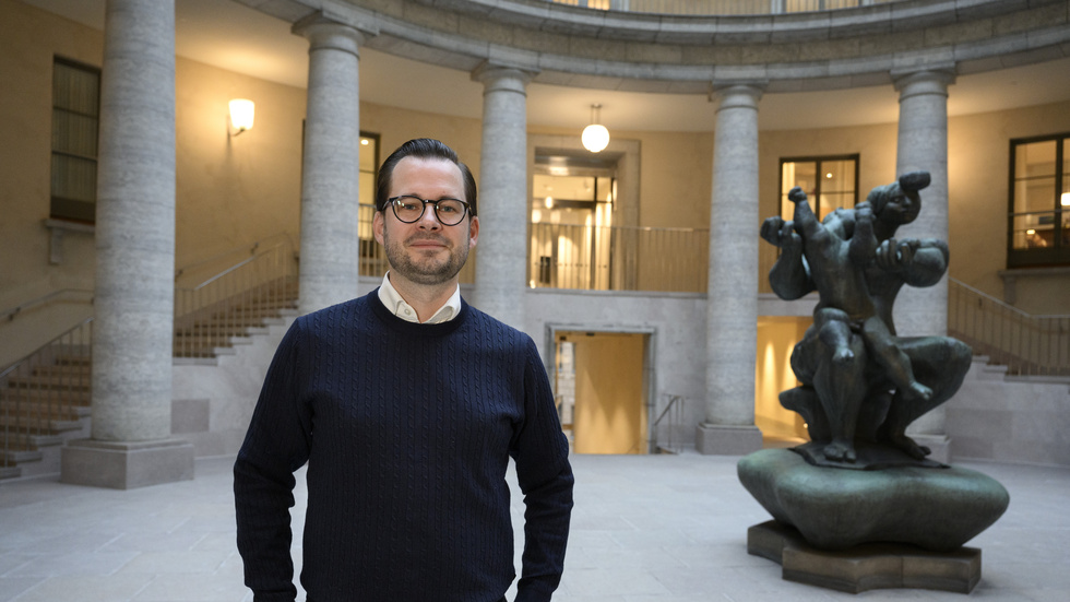 Sverigedemokraternas partisekreterare Mattias Bäckström Johansson.