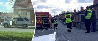 Bilbrand – då ryckte lediga brandmän in