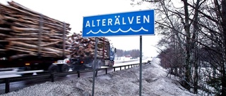 Klartecken för gångbro över Alterälven