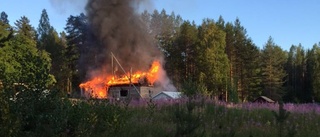 Ladugårdsbrand i Ersnäs