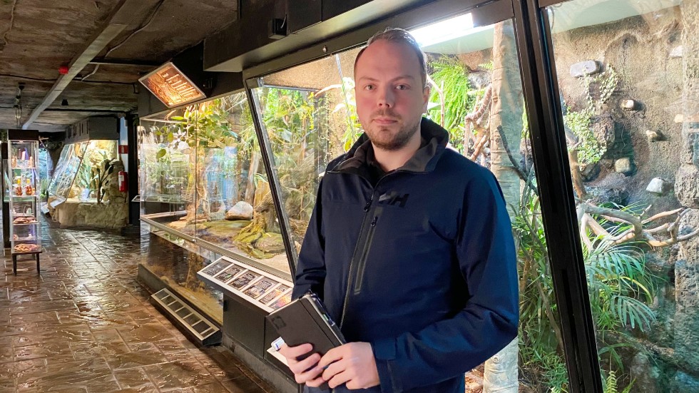 Rickard Sjödén, vd och ägare, Tropicarium, tar höjd för mycket höga elpriser i vinter.