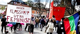 Första rosa tåget i Uppsala