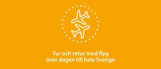 Tur och retur med flyg över dagen till hela Sverige - Resan mot framtidens kommunikationer fortsätter