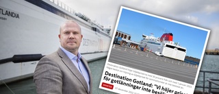 DG:s kommentar till tidning på fastlandet: ”Vi höjer priset för gotlänningar, inte besökare” • Kan bli ännu dyrare för gotlänningar