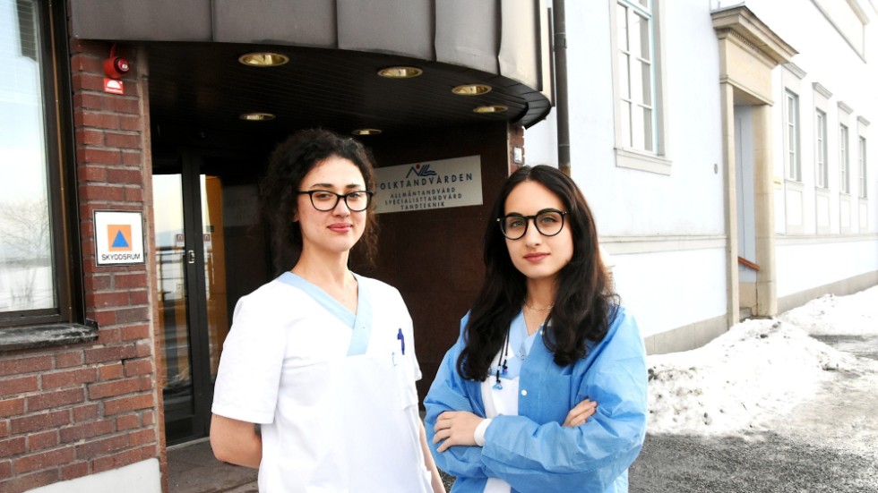I två veckor har Lina Khairallah och Tanja Elou varit på plats som ett välkommet tillskott av tandläkare på Tandvårdscentralen efter en lyckad praktik. "Det fina mottagandet avgjorde".