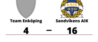 Team Enköping utklassat av Sandvikens AIK hemma