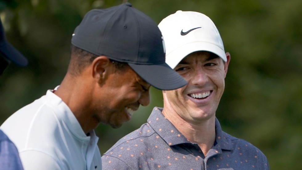 Tiger Woods och Rory McIlroy har lanserat en helt ny, delvis virtuell, golftävling som väntas ha premiär i början av 2024. Arkivbild.
