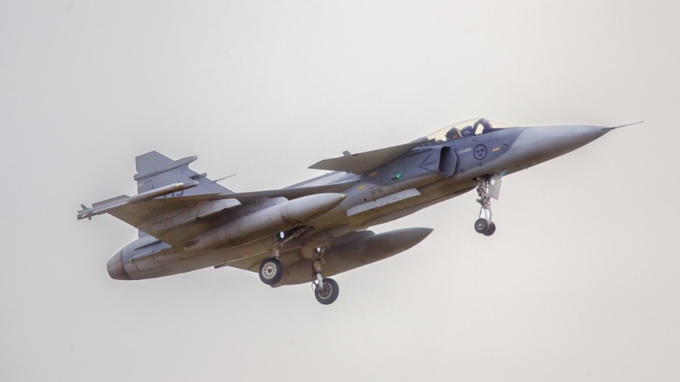 På måndagen var ett av Saabs Gripen-plan inblandat i en incident på Linköpings flygplats. (Bilden är tagen i ett annat sammanhang och föreställer inte det aktuella stridsflygplanet.)