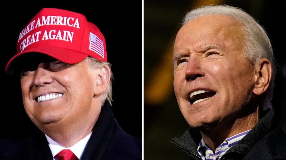 Trump eller Biden? Följ utvecklingen i USA-valet i vår direktrapport.