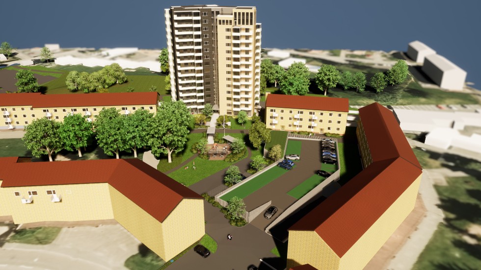 Kvarteret Facklans 50-tals hus kan snart få sällskap av ett från 2020-talet.