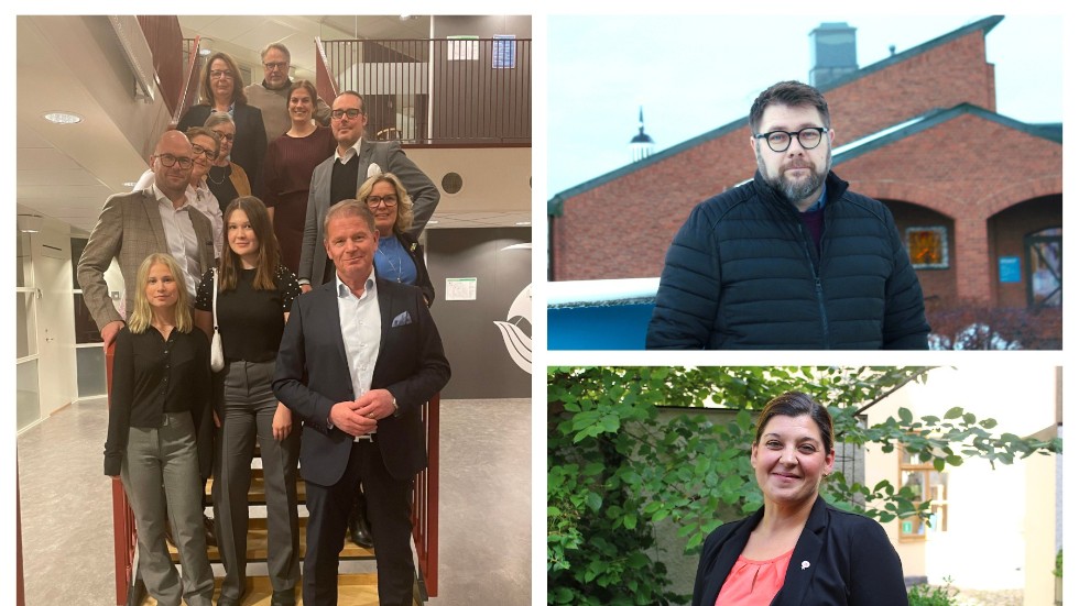 Från vänster: De nominerade M-politikerna med Harald Hjalmarsson i spetsen. Överst: Dan Nilsson som toppar S kommunlista. Nedan: På mötet fastställdes att Angelica Katsanidou toppar S regionlista. Något vi berättat tidigare.