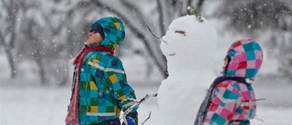 Bara en del barn på skolan får leka i snön