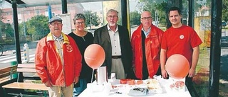 Socialdemokrater på torget i Mariannelund