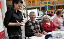 De äldre fick fin lunch i stadshuset