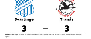 Kryss för Svärtinge hemma mot Tranås