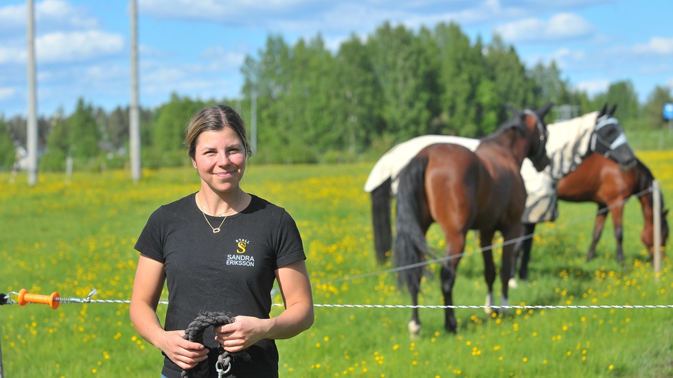 Sandra Eriksson, travtränare, ser fram mot hemmabanans stora dag.