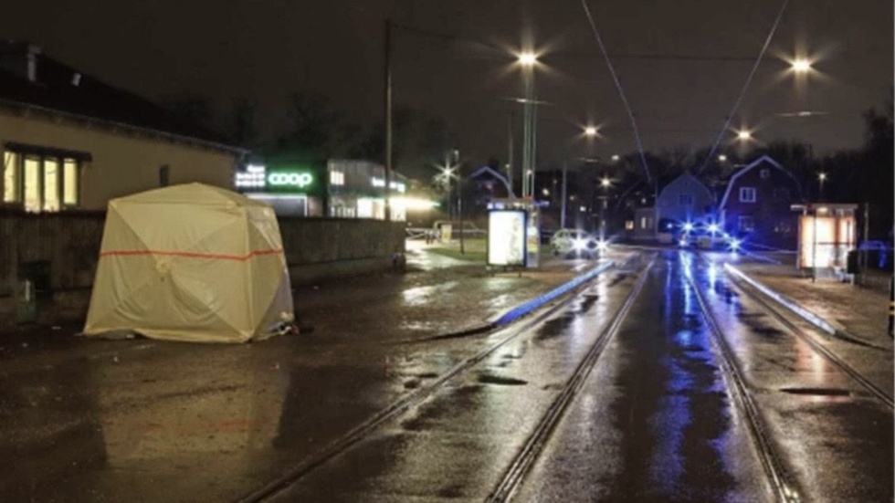 Bild tagen efter mordet på Värmlandsgatan den 20 december 2023.