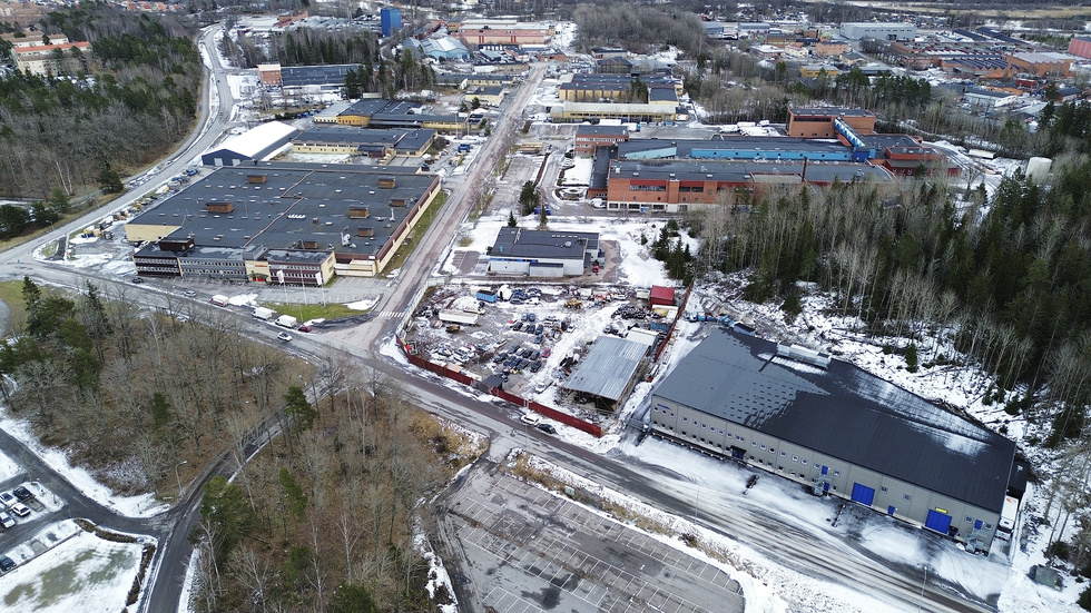 Drönarfoto Vilsta industriområde Svarvargatan / Filargatan