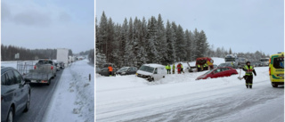 20 vehicle pile-up and bus crash on E4