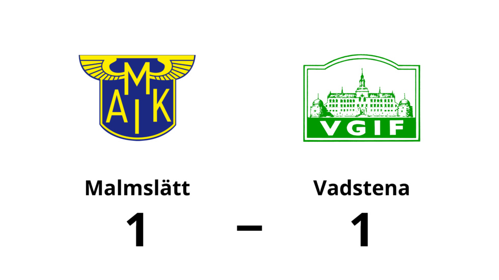 Malmslätts AIK spelade lika mot Vadstena GIF
