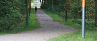 Strandpromenad utan strandutsikt i Hultsfred