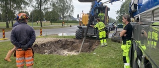 Vattenläcka i Motala under fredagen