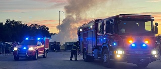 Container med pappersförpackningar brann på Ramdalen