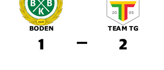 Tung förlust för Boden i toppmatchen mot Team TG