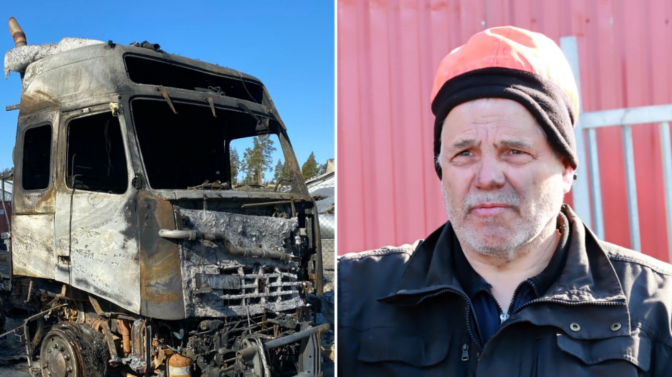 Göran Josefsson berättar om storbranden på Malå gummiverkstad.