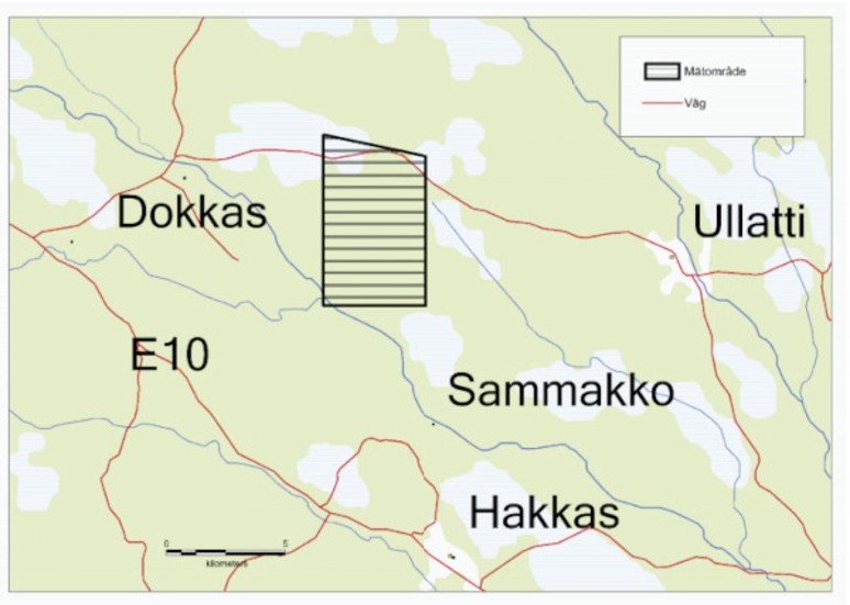 Karta över helikopterflygningarna.