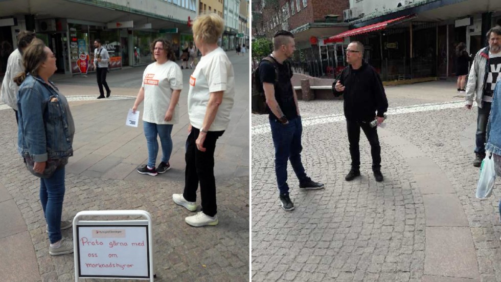 Hyresgästföreningen var ute på stan i lördags och pratade om marknadshyror. 