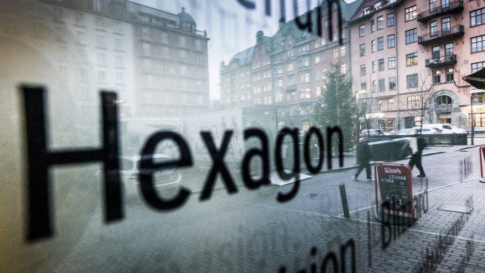 Rapport från mätteknikkoncernen Hexagon. Arkivbild