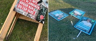 Flera valaffischer vandaliserade: "Väldigt allvarligt" • Nedrivna, förstörda eller stulna