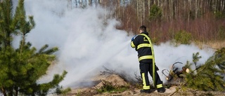 Brand vid golfbana i Nyköping