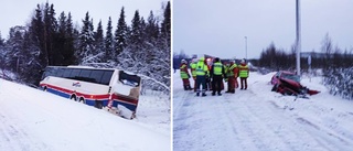 Vårdas på intensiven efter stor krock