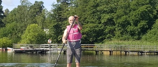 Paddleboard lockade vid Valloxen