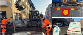 Arbetet i gatan värre än man först trott – "Folk kan inte räkna med vatten förrän framåt midnatt"