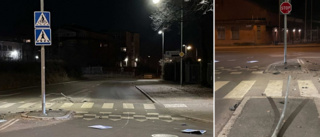 Misstänkt rattfyllerist mejade ner trafikskyltar på Söder