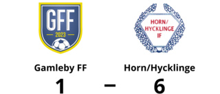 Tung hemmaförlust för Gamleby FF mot Horn/Hycklinge