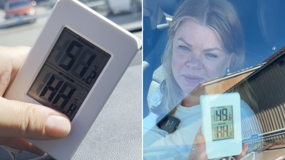 På bara 15 minuter blev det över 50 grader varmt i vår reporters bil.