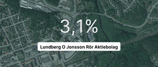 Lundberg O Jonsson Rör Aktiebolag redovisar: Pilarna pekar nedåt